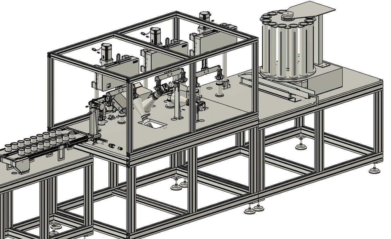 CAD model of full automation line