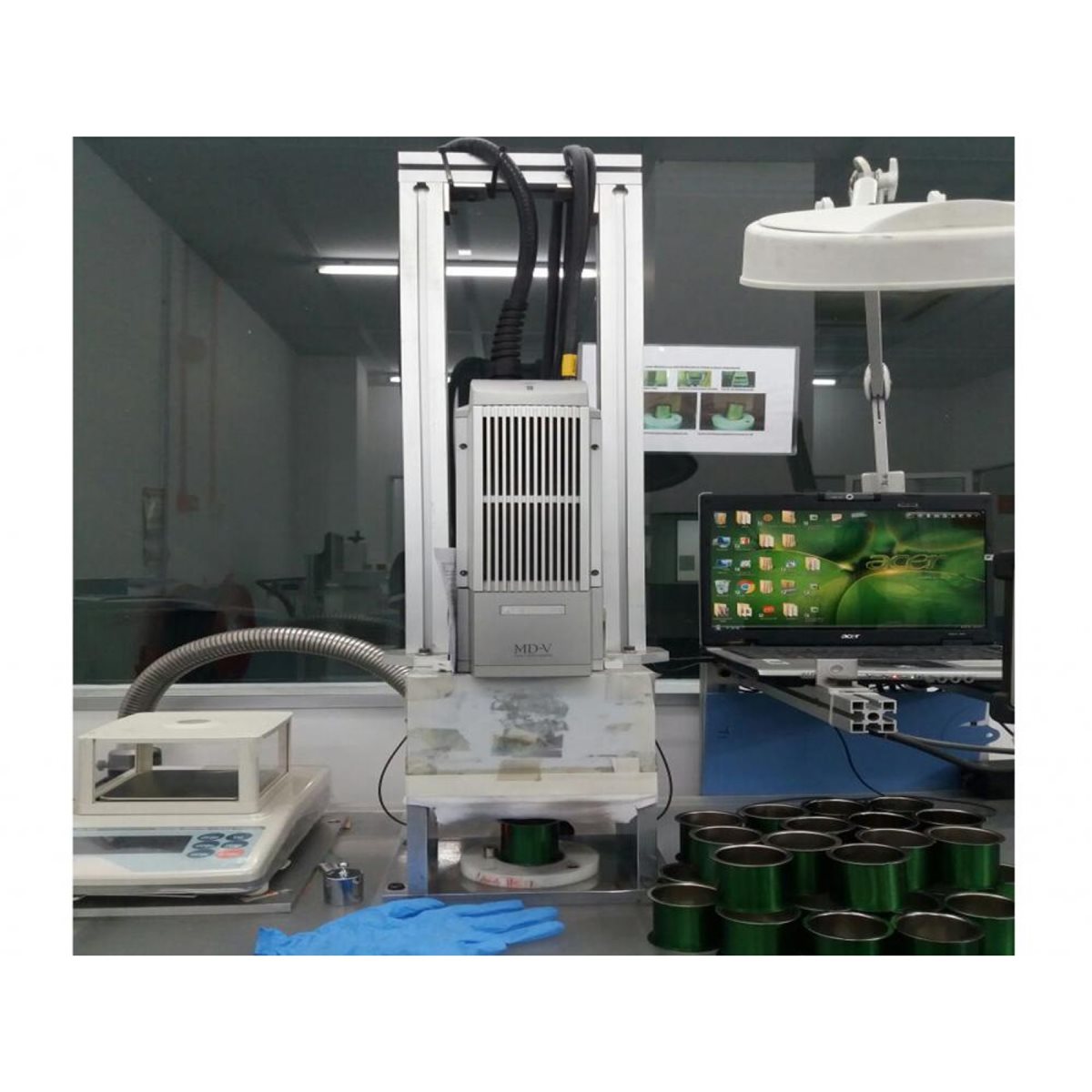 2D barcode laser etching station